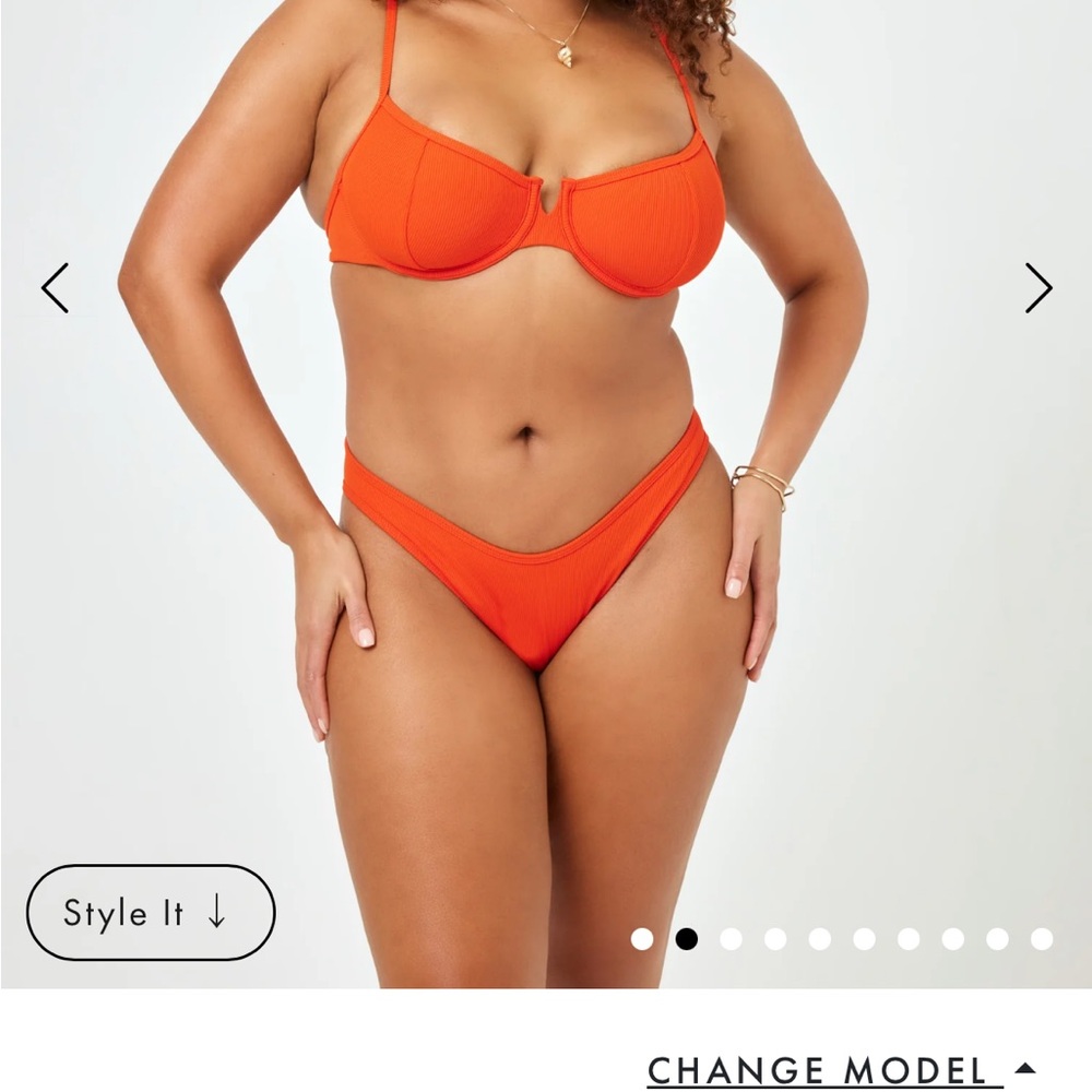 L*Space Orange Bikini Vibrant Swimwear